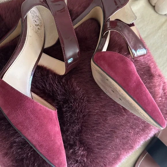 Vince Camuto Maroon Heels for Women - Picture 2 of 2